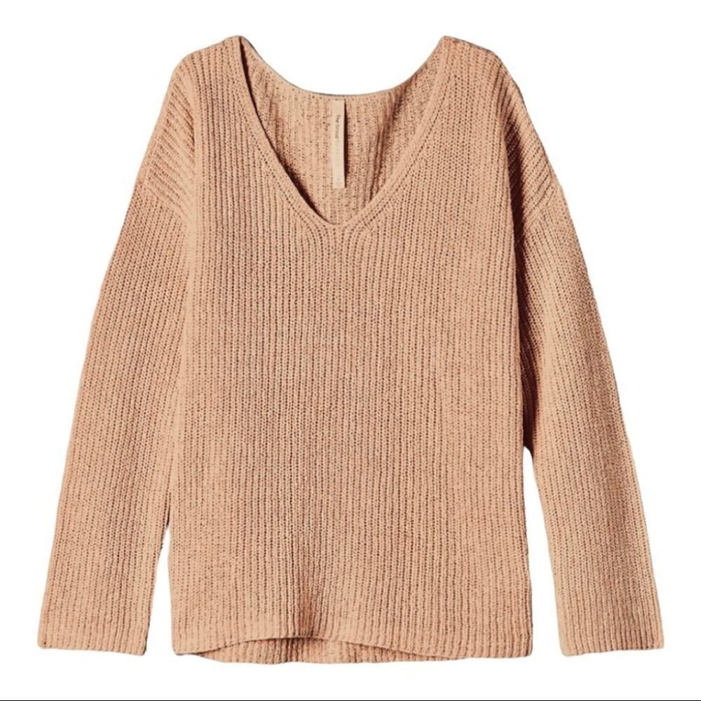 𝅺** BABATON Skylark Camel V Neck Sweater Size XS